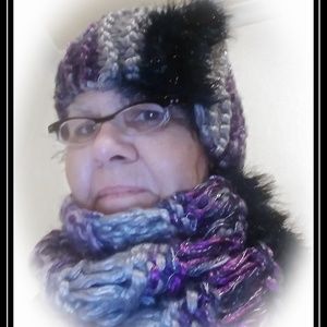 original handknitted scarf and hat #15